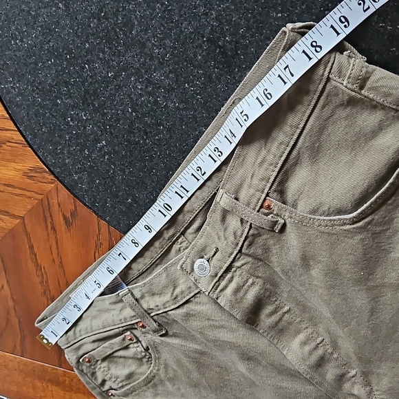 Levi's 501 93 Moss Green Cotton Non Stretch Straight Leg Jeans 36x31 - Picture 13 of 16